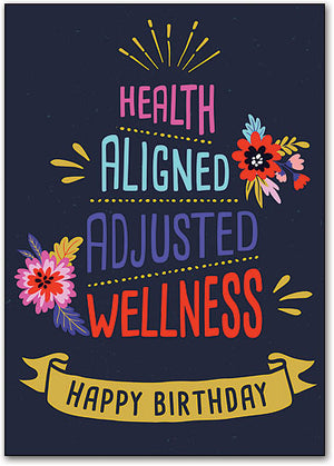 Wellness Cake Birthday Postcard