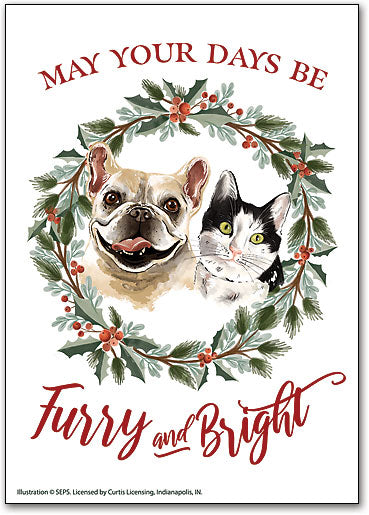 Pet Wreath Deluxe Postcard