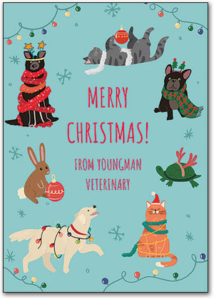 Merry Animals Postcard