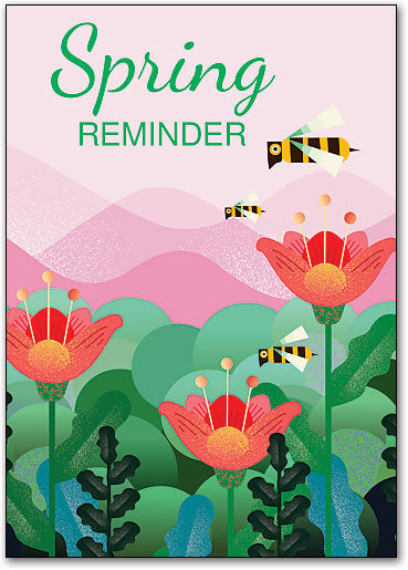 Blooms and Bees Postcard