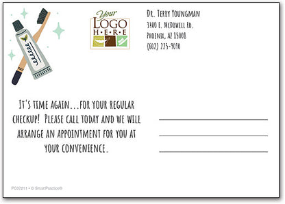 Tooth Cup Customisable Postcard