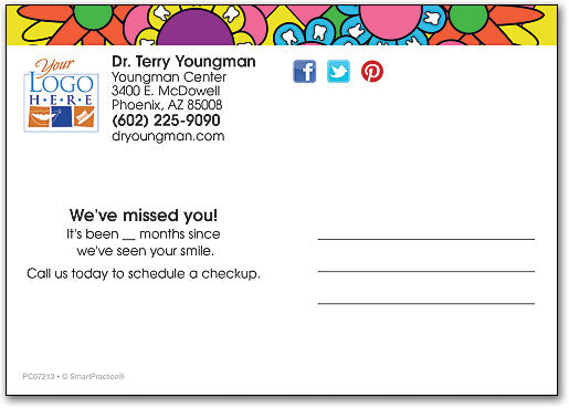 Groovy Smile Customisable Postcard