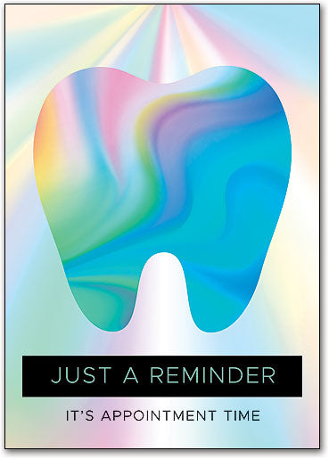 Pearlescent Tooth Customisable Postcard