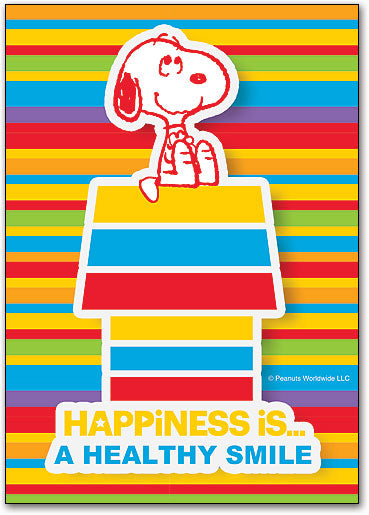 Colourful Peanuts Deluxe Postcard