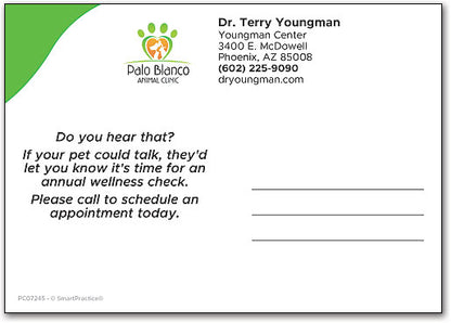 Paw Wave Customisable Postcard