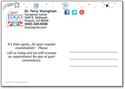Playing Vet Postcard