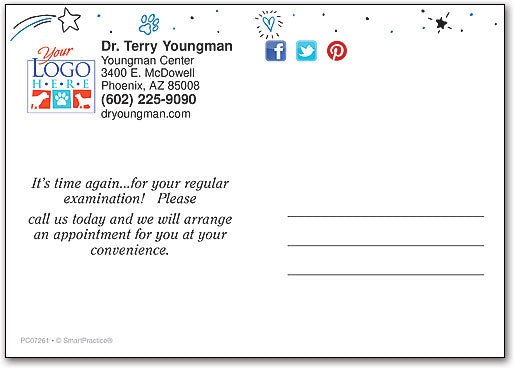 Playing Vet Postcard