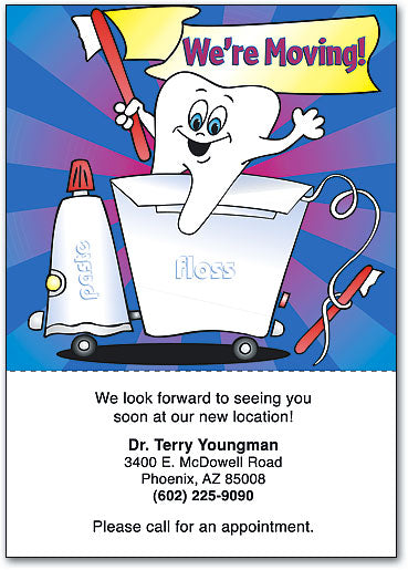 Tooth Floss Paste Moving Postcard