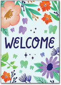 Bright Floral Welcome Postcard