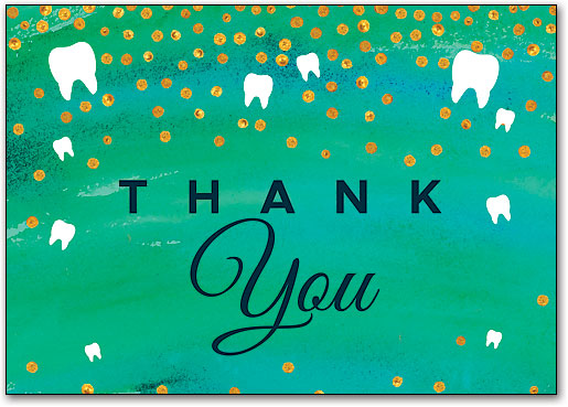 Golden Dots Thank You Customisable Postcard