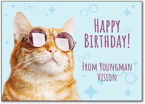 Cool Cat Birthday Customisable Postcard