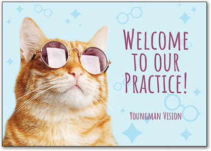 Cool Cat Welcome Customisable Postcard