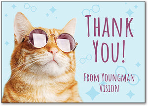 Cool Cat Thank You Customisable Postcard