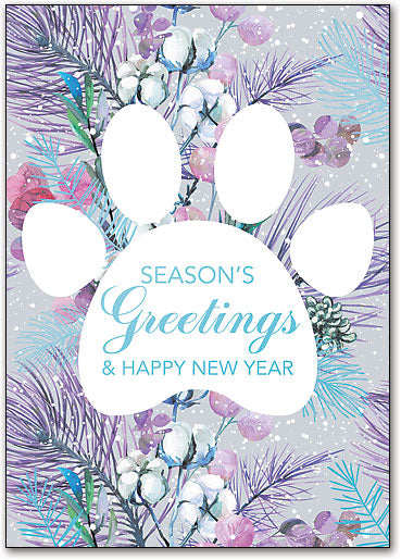 Winterberry Paw Deluxe Postcard