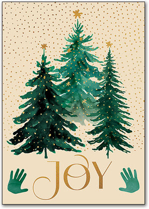 Watercolour Evergreens Deluxe Postcard