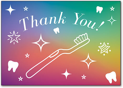Radiant Rainbow Thank You Customisable Postcard