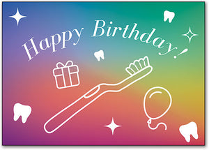 Radiant Rainbow Birthday Customisable Postcard