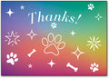 Gradient Rainbow Thanks Customisable Postcard