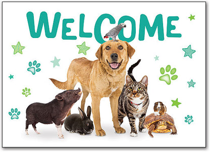 Pets A Plenty Welcome Postcard