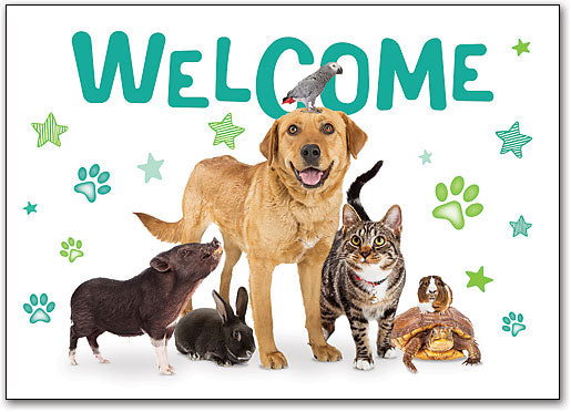 Pets A Plenty Welcome Postcard