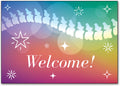 Rainbow Glow Welcome Customisable Postcard