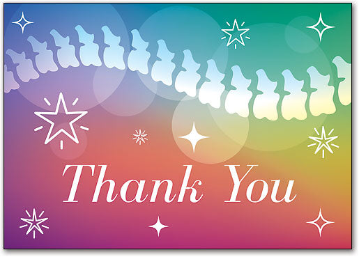 Rainbow Glow Thank You Customisable Postcard