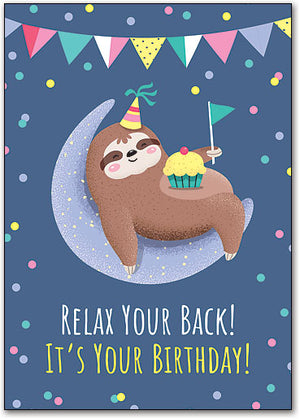 Relaxing Sloth Customisable Postcard