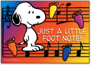 Footnote Snoopy Postcard