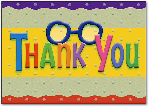 Thank You Colorful Postcard