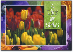 Colorful Flower Smiles Postcard