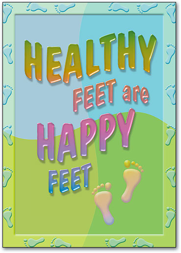 Healthy Feet are Happy Feet Postcard
