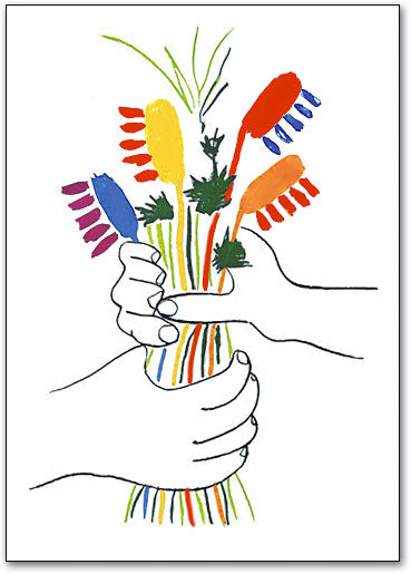 Bouquet of Brushes Postcard