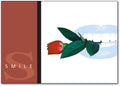 Art of Smile Red Rose Postcard
