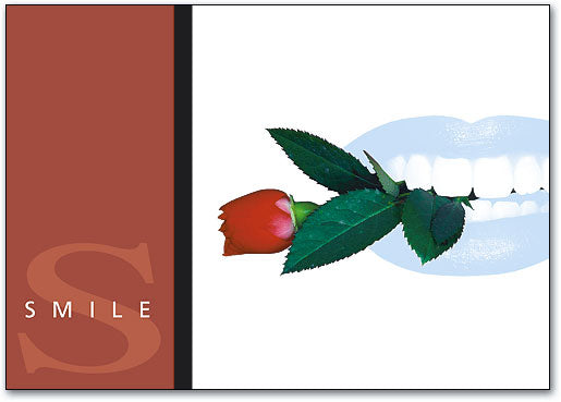 Art of Smile Red Rose Postcard