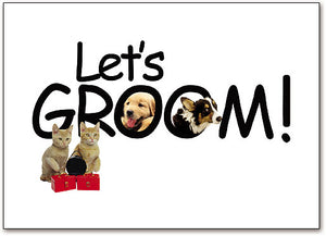 Let's Groom! Grooming Postcard