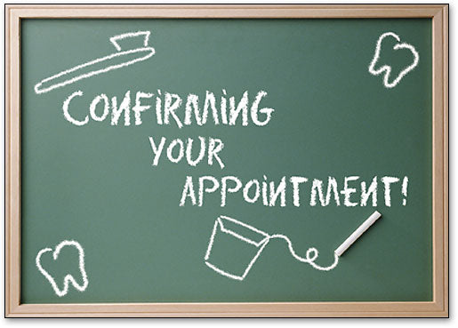 Chalkboard Confirmation Postcard