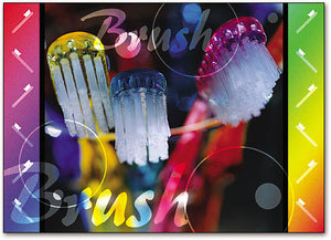 Colourful Brushes Postcard