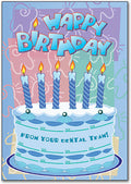 Birthday Cake and Candles Postcard