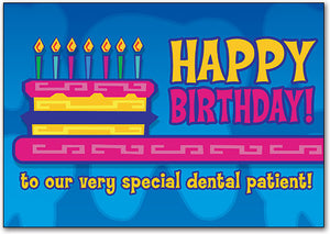Toothbrush Cake Birthday Postcard