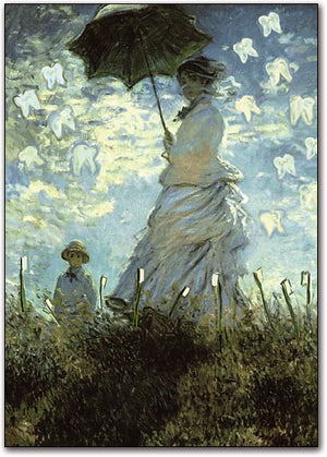 Lady with a Parasol Postcard