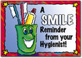 Smiling Cup with tooth brushes Postcard