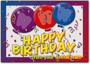 Tooth in Balloons Postcard