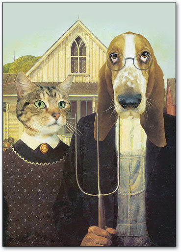 Wood Pet Gothic Postcard