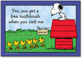 Snoopy Dentist Postcard