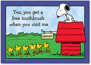 Snoopy Dentist Postcard