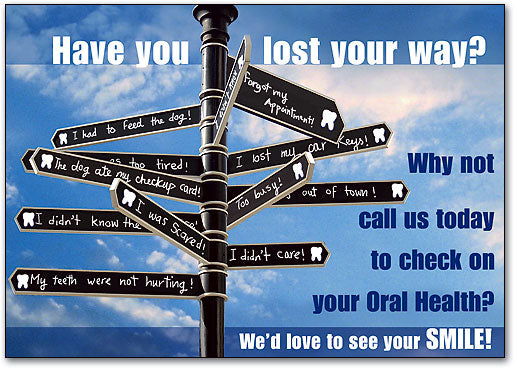 Lost Your Way Signs Postcard