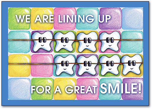 Lining Up Postcard
