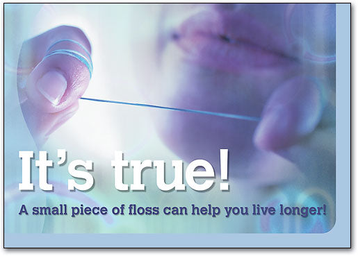 Floss Helps You Live Longer Postcard