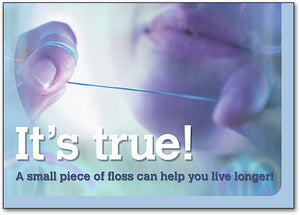 Floss Helps You Live Longer Postcard