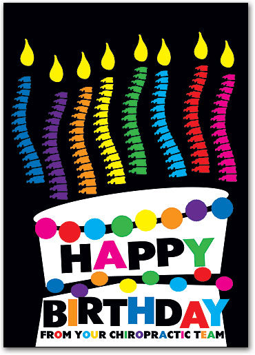 Cake & Candles Birthday Postcard